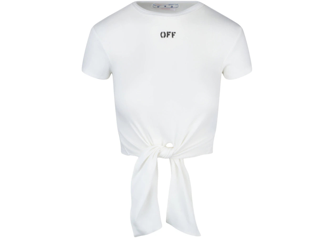 OFF-WHITE Off Stamp Ribbed Knotted Shirt Black