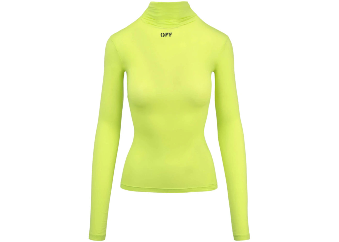 OFF-WHITE Off Stamp Sec Skin Long Sleeve Turtleneck Sweater Green
