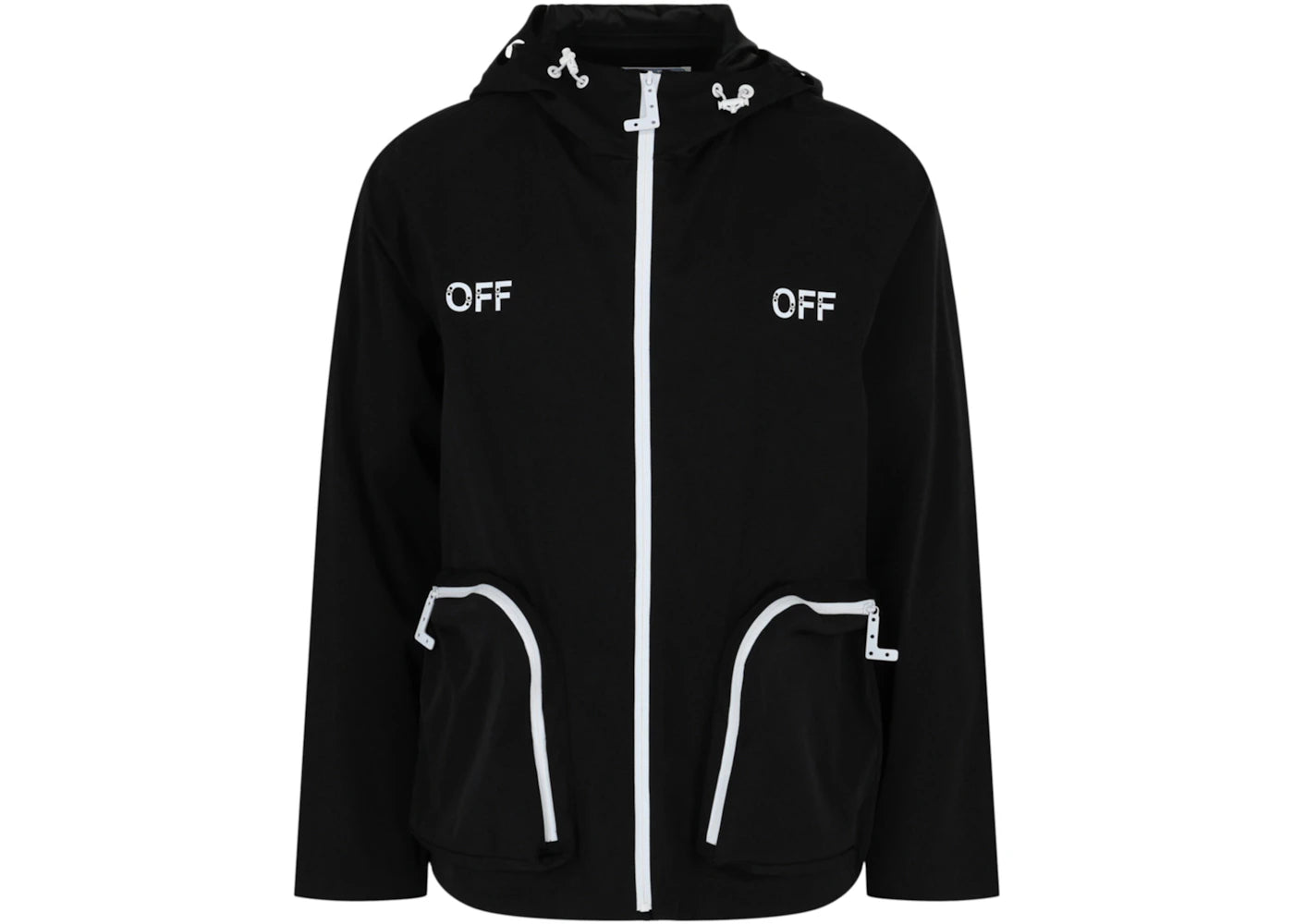 OFF-WHITE Off Stampe Minimal Windbreaker Jacket Black