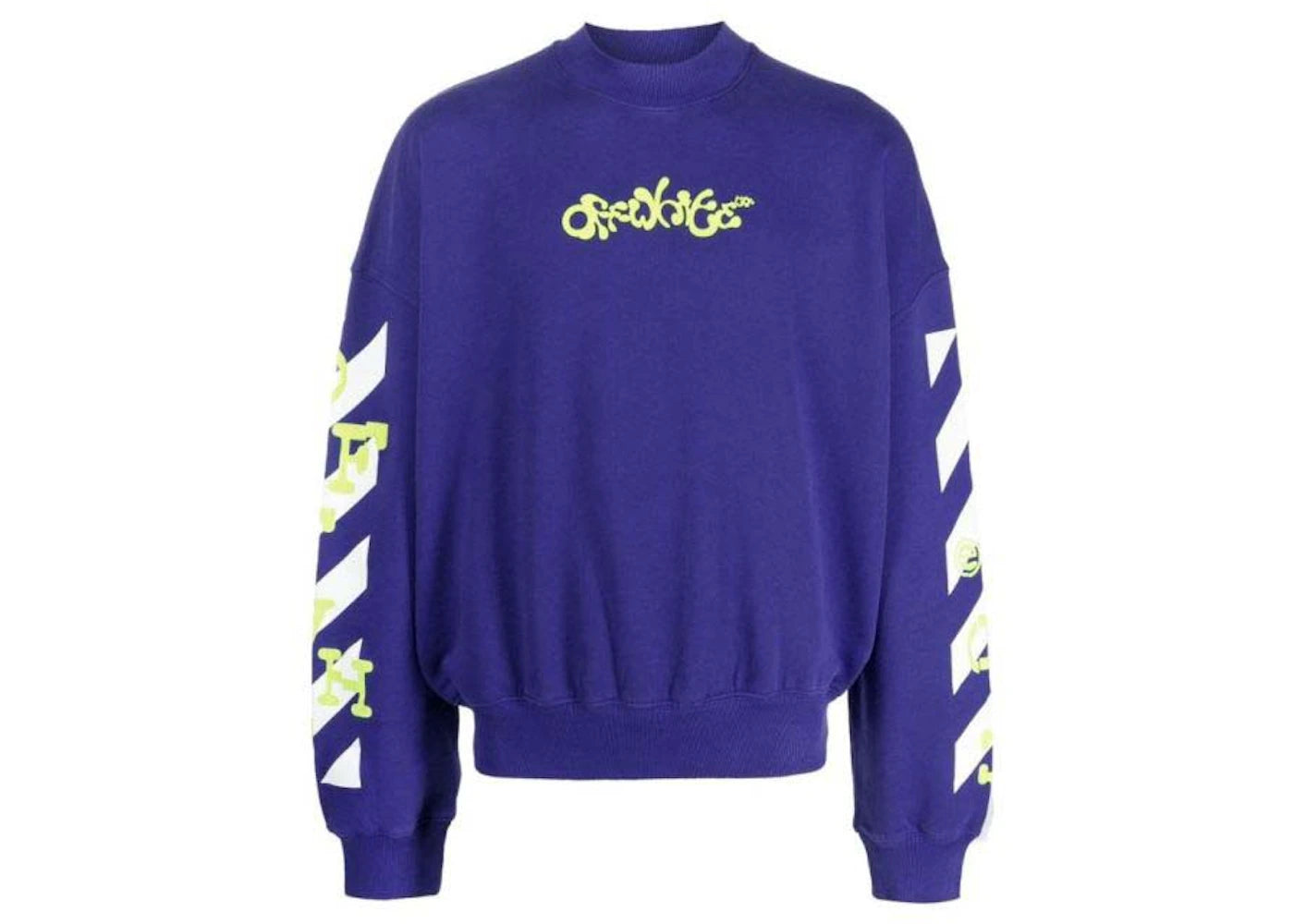 OFF-WHITE Opposite Arrow Boxy Crewneck Purple/Lime