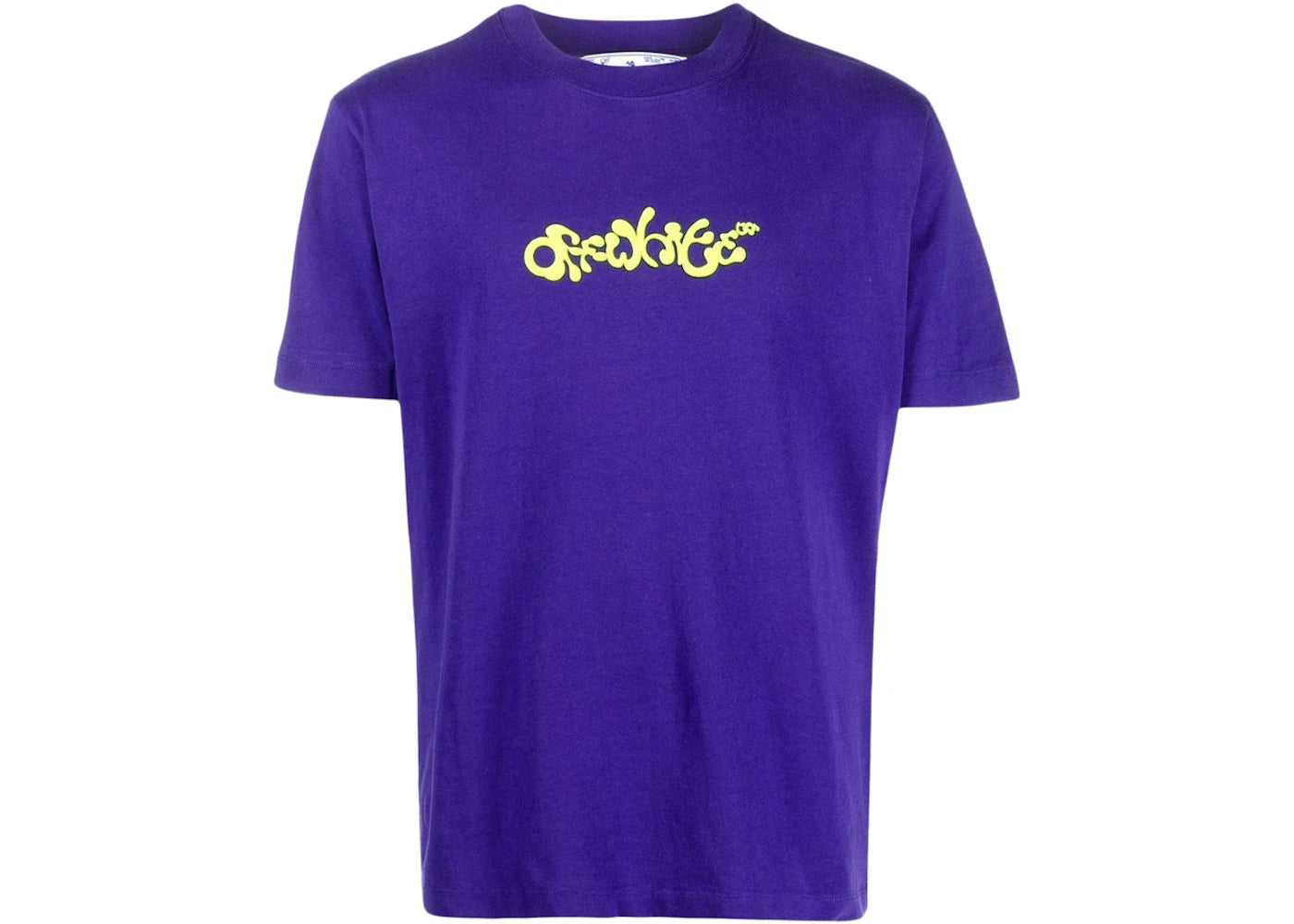 OFF-WHITE Opposite Arrow Logo-Print Slim Tee Purple/White/Yellow