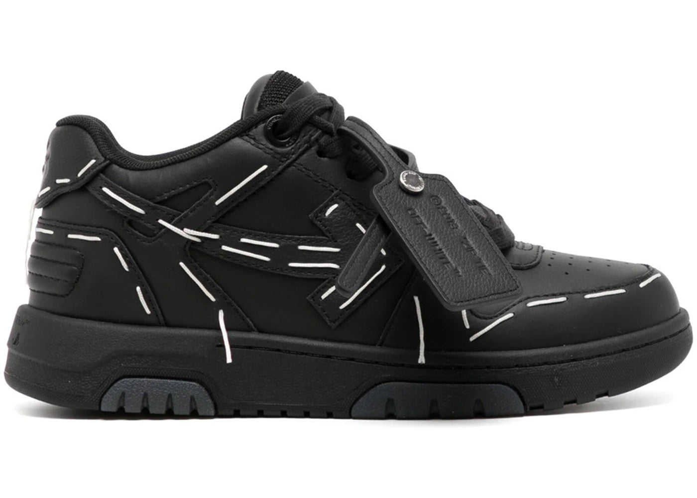 OFF-WHITE Out Of Office Low Sartorial Stitching Black Black (Women's)