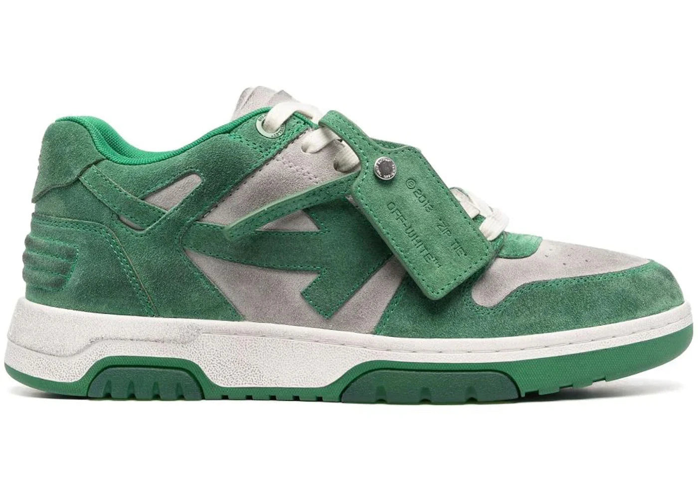 OFF-WHITE Out Of Office Low-Top Sneaker Green Grey