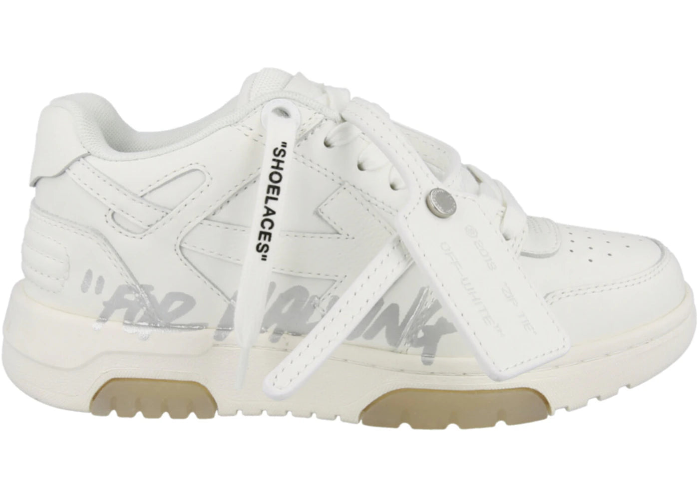 OFF-WHITE Out Of Office OOO "For Walking" Low Tops White Grey (Women's)