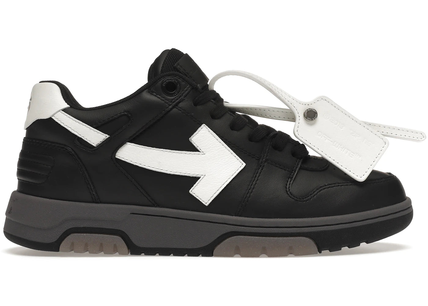 OFF-WHITE Out Of Office OOO Low Tops Black Gray White FW21