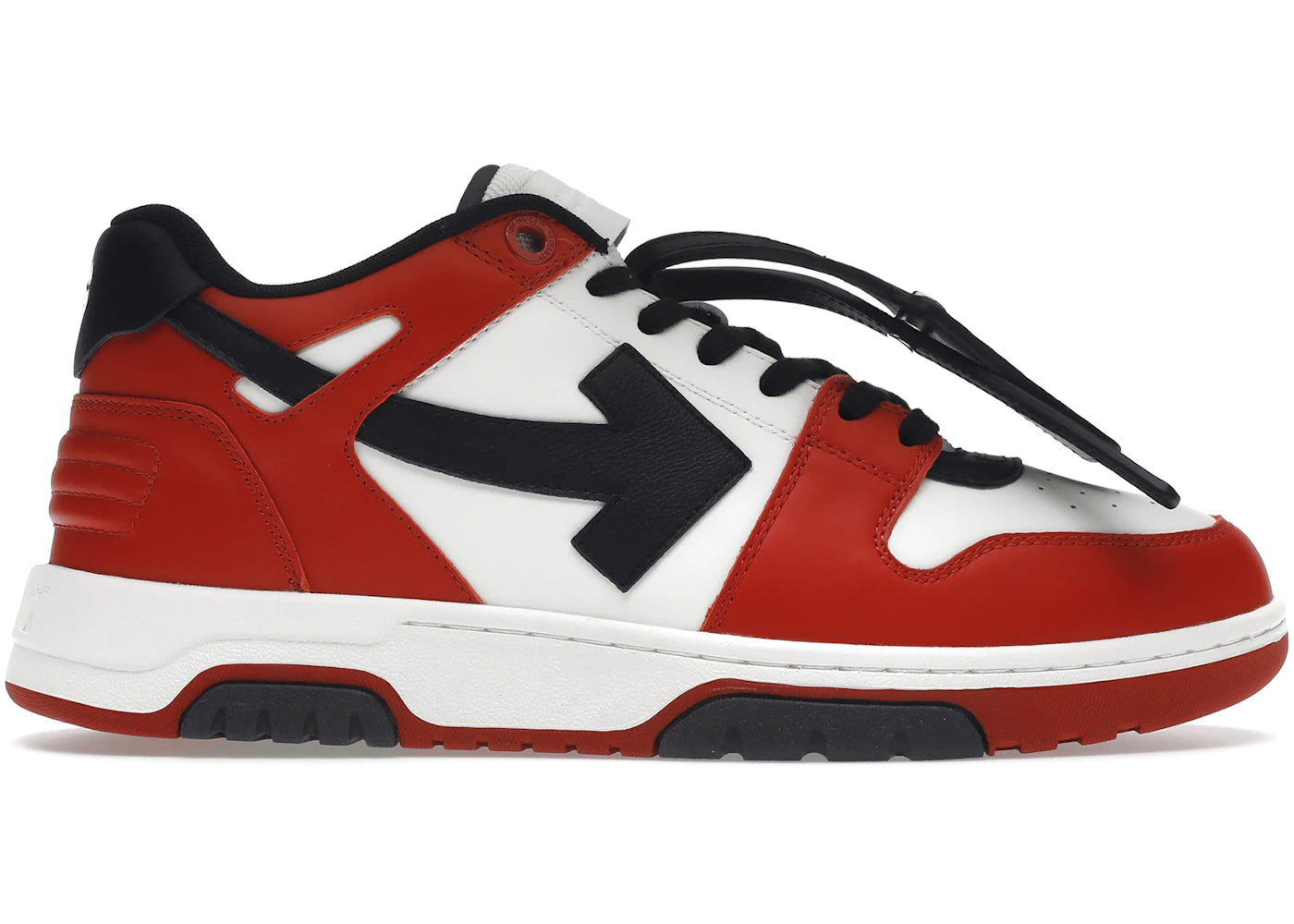 OFF-WHITE Out Of Office OOO Low Tops Black White Red