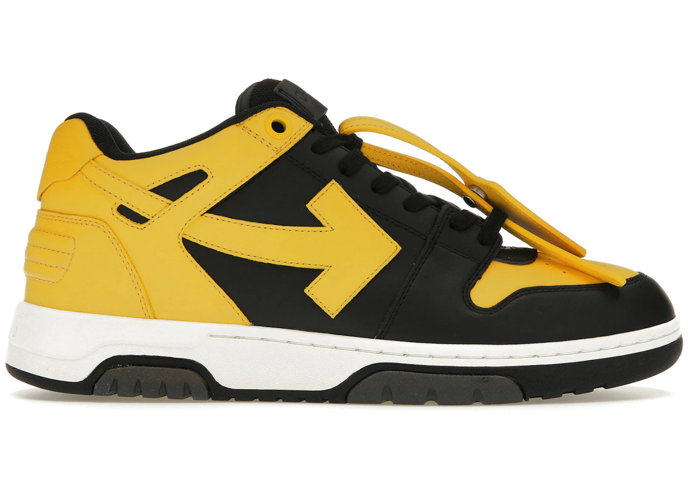 OFF-WHITE Out Of Office OOO Low Tops Black Yellow