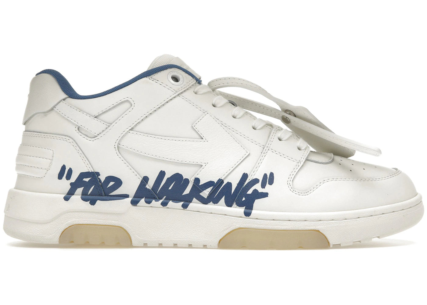 OFF-WHITE Out Of Office "OOO" Low Tops For Walking White White Dark Blue SS22