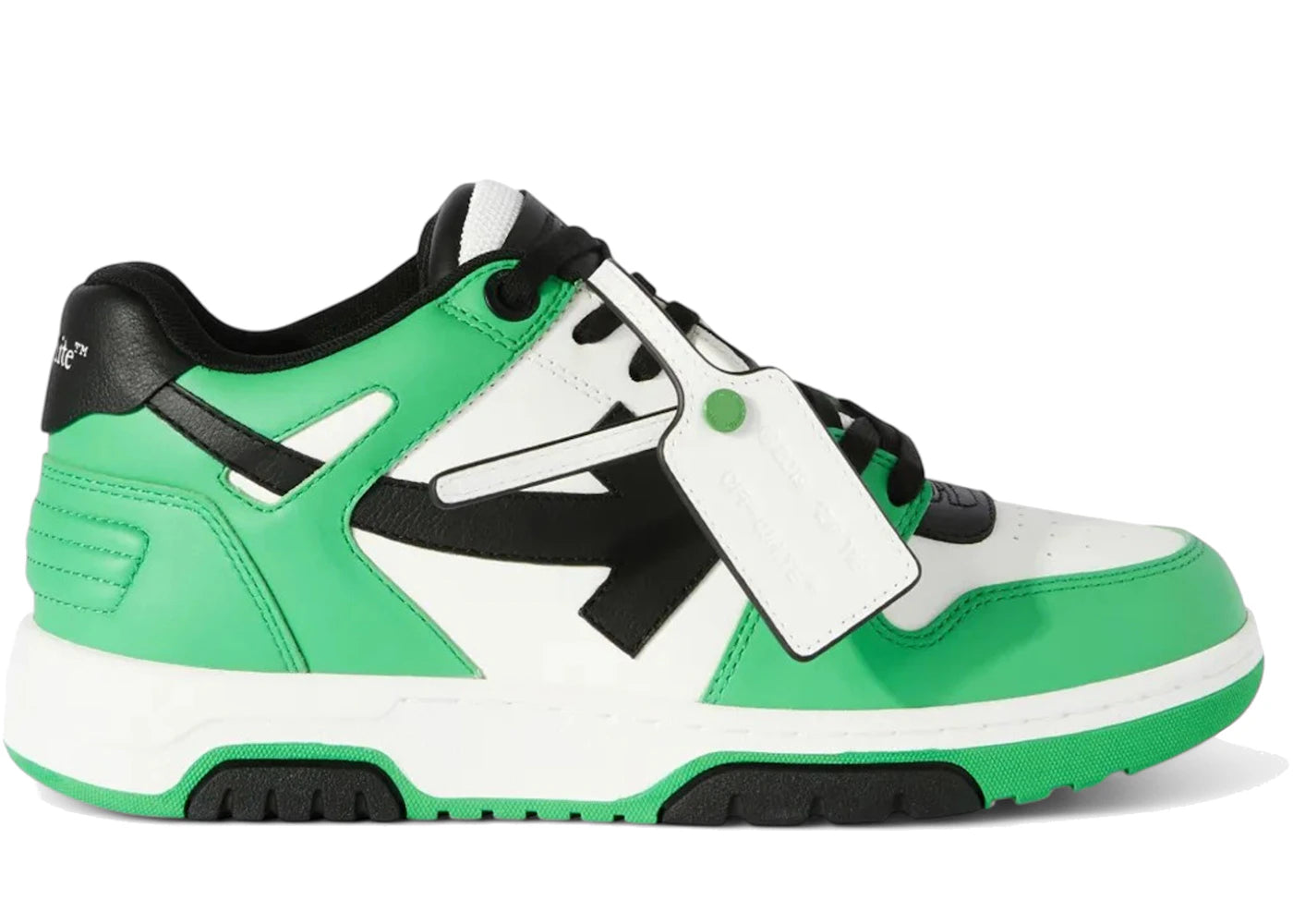 OFF-WHITE Out Of Office "OOO" Low Tops Green Black