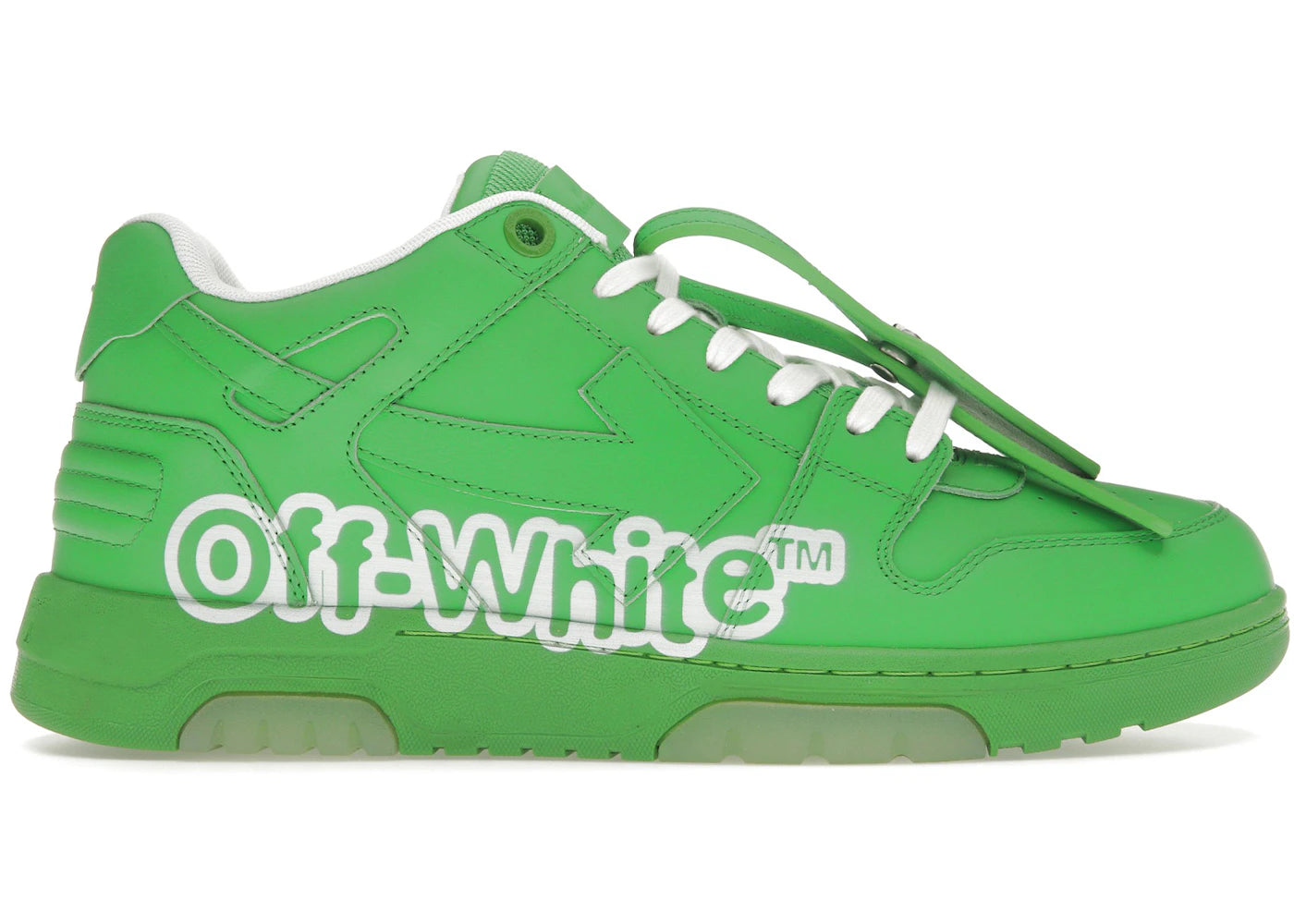 OFF-WHITE Out Of Office OOO Low Tops Green White