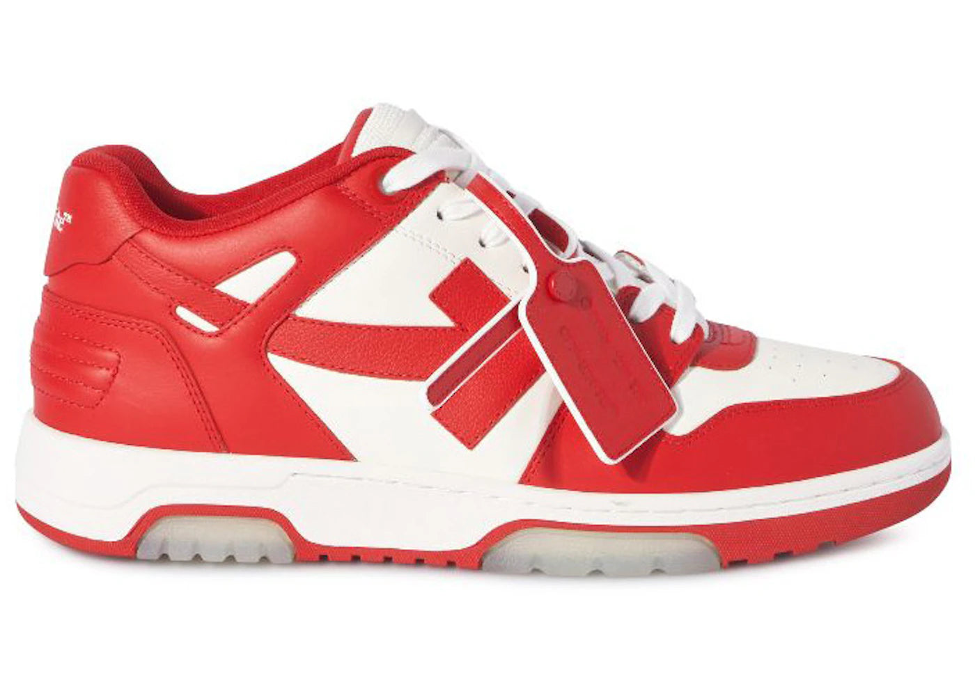 OFF-WHITE Out Of Office OOO Low Tops Red White