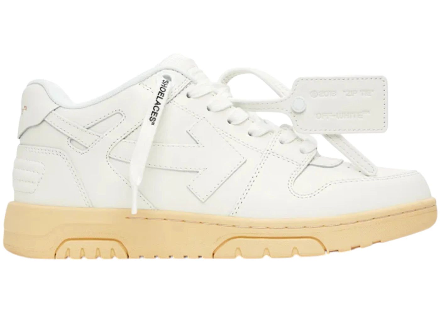 OFF-WHITE Out Of Office OOO Low Tops White Beige Sole