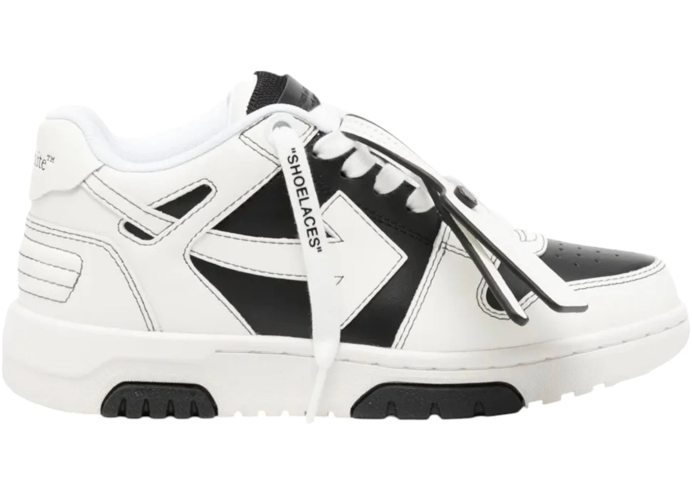 OFF-WHITE Out Of Office OOO Low Tops White Black Outline (Women's)