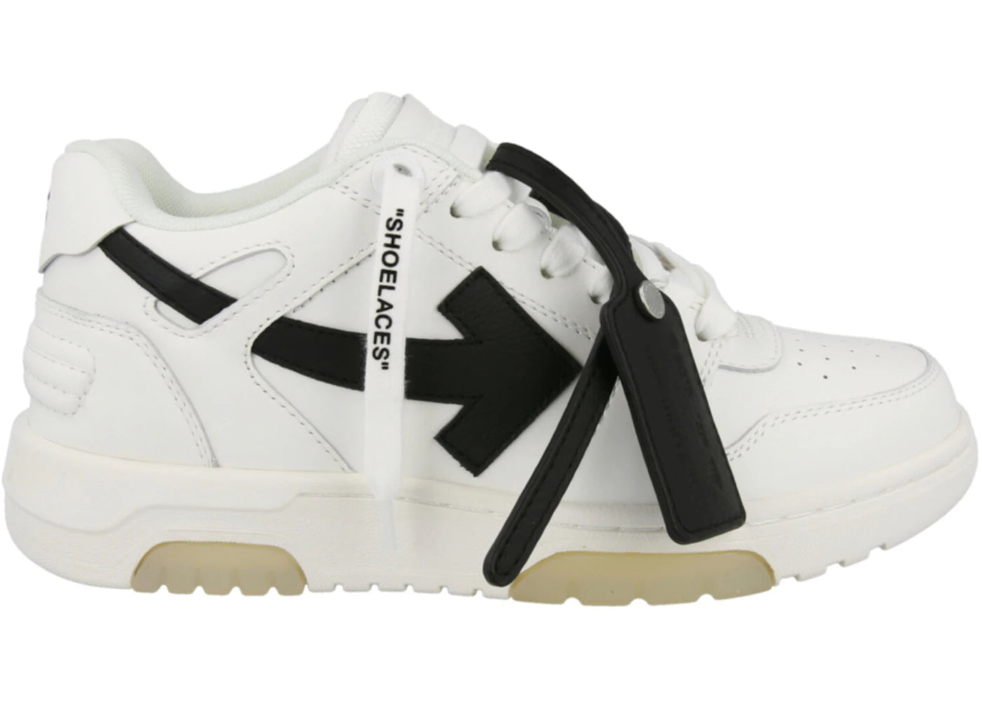 OFF-WHITE Out Of Office OOO Low Tops White Black (Women's)