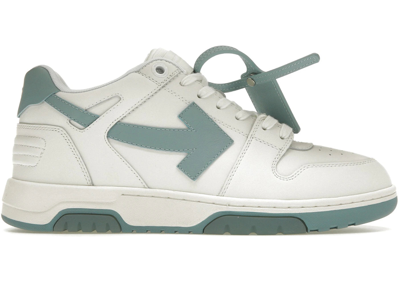 OFF-WHITE Out Of Office OOO Low Tops White Celadon