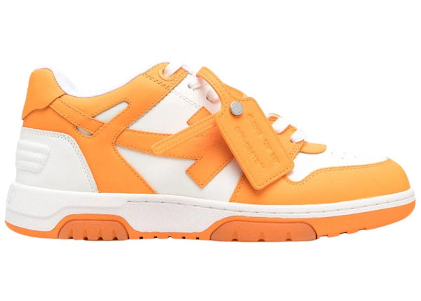 OFF-WHITE Out Of Office OOO Low Tops White Light Orange