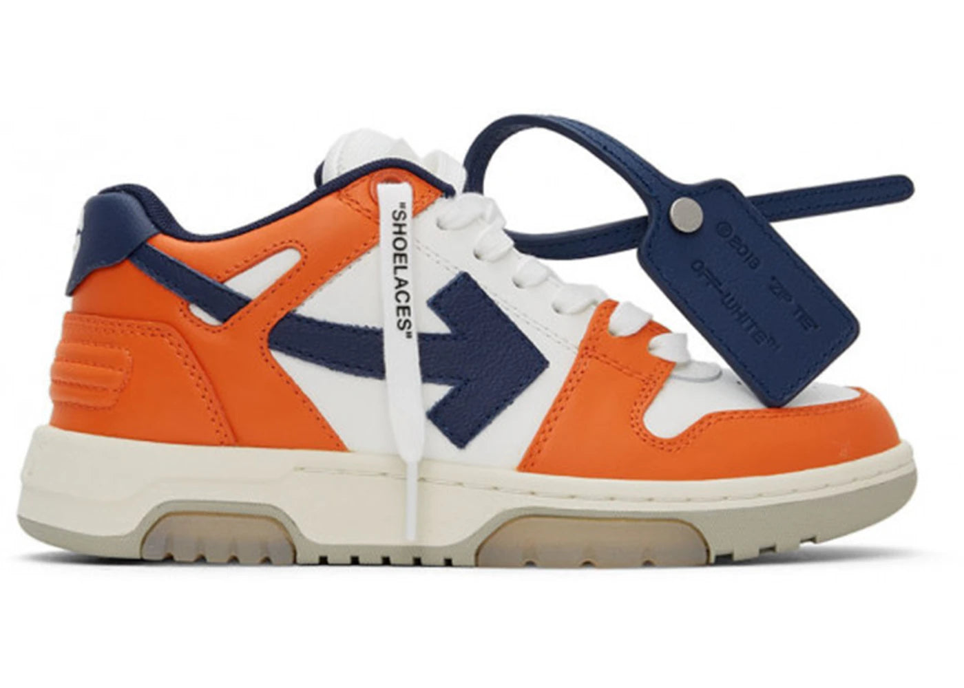 OFF-WHITE Out Of Office OOO Low Tops White Orange Blue (Women's)