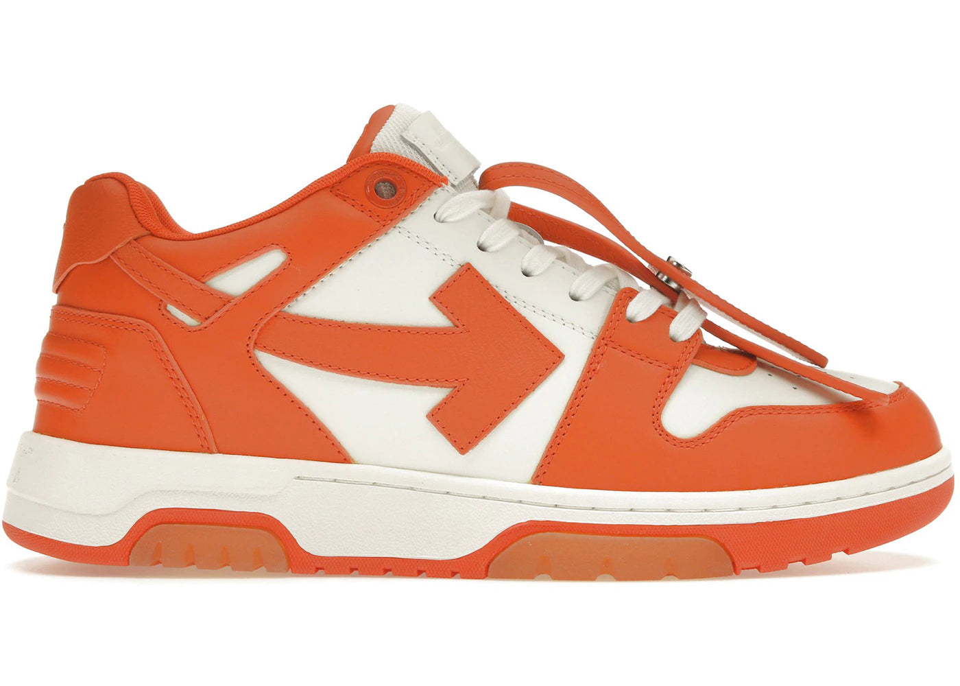 OFF-WHITE Out Of Office OOO Low Tops White Orange