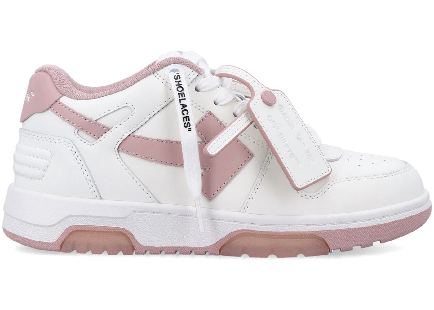 OFF-WHITE Out Of Office OOO Low Tops White Pink (Women's)