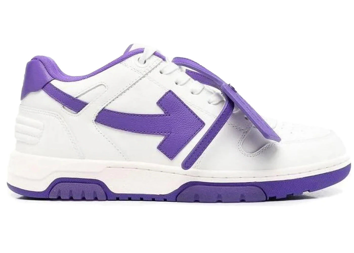 OFF-WHITE Out Of Office "OOO" Low Tops White Purple White