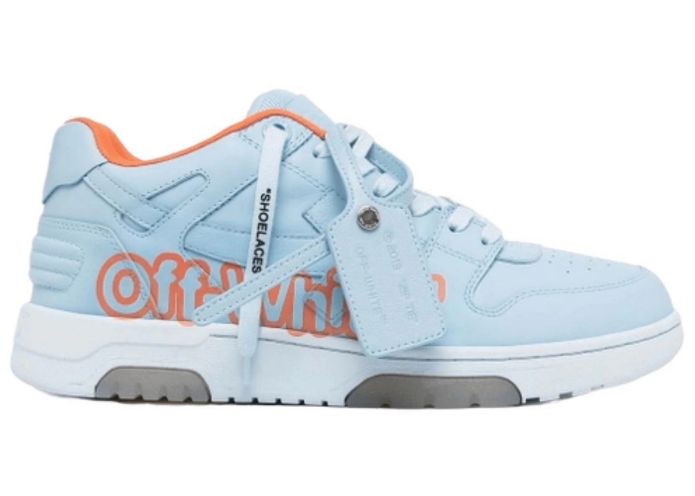 OFF-WHITE Out Of Office OOO "Off-White" Low Tops Light Blue Orange