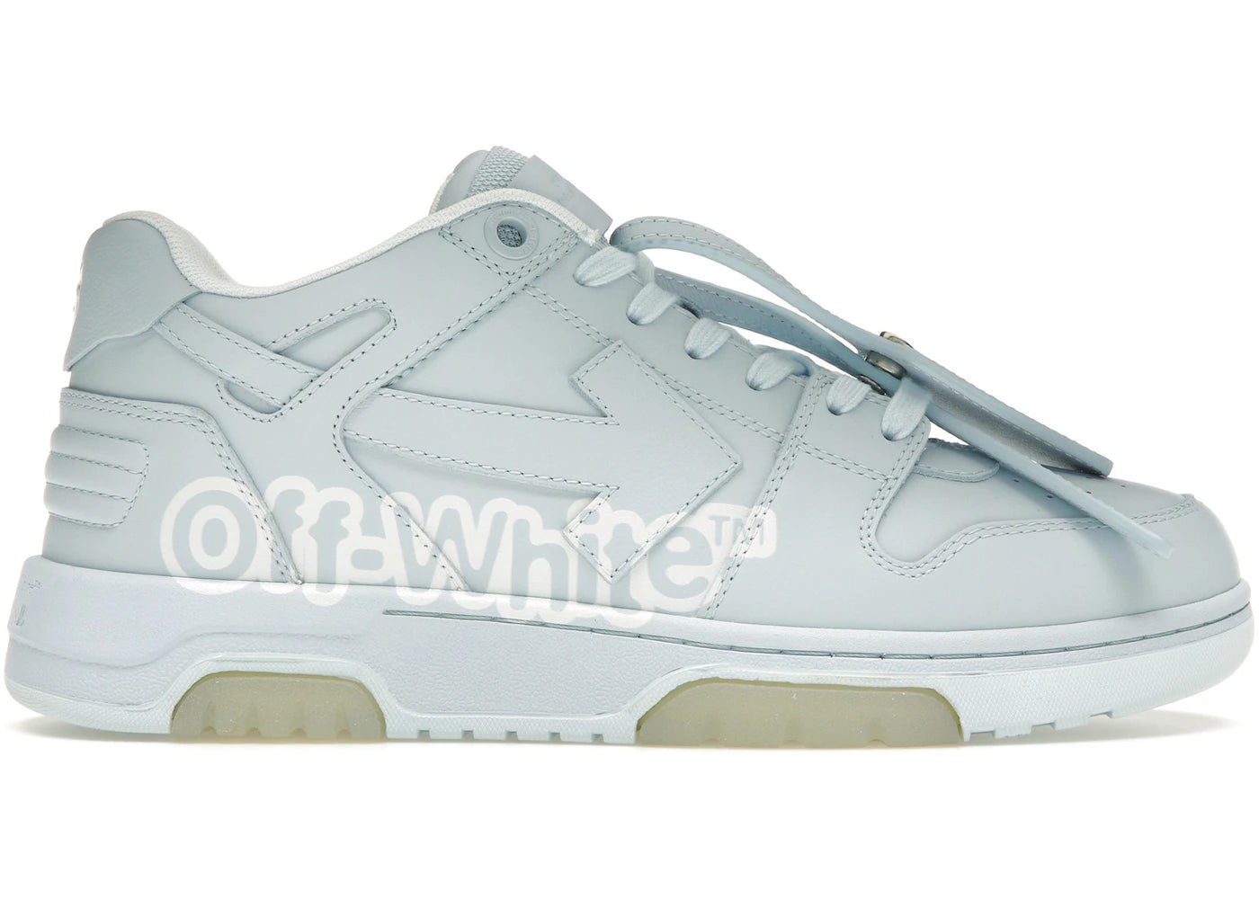 OFF-WHITE Out Of Office OOO "Off-White" Low Tops Light Blue White