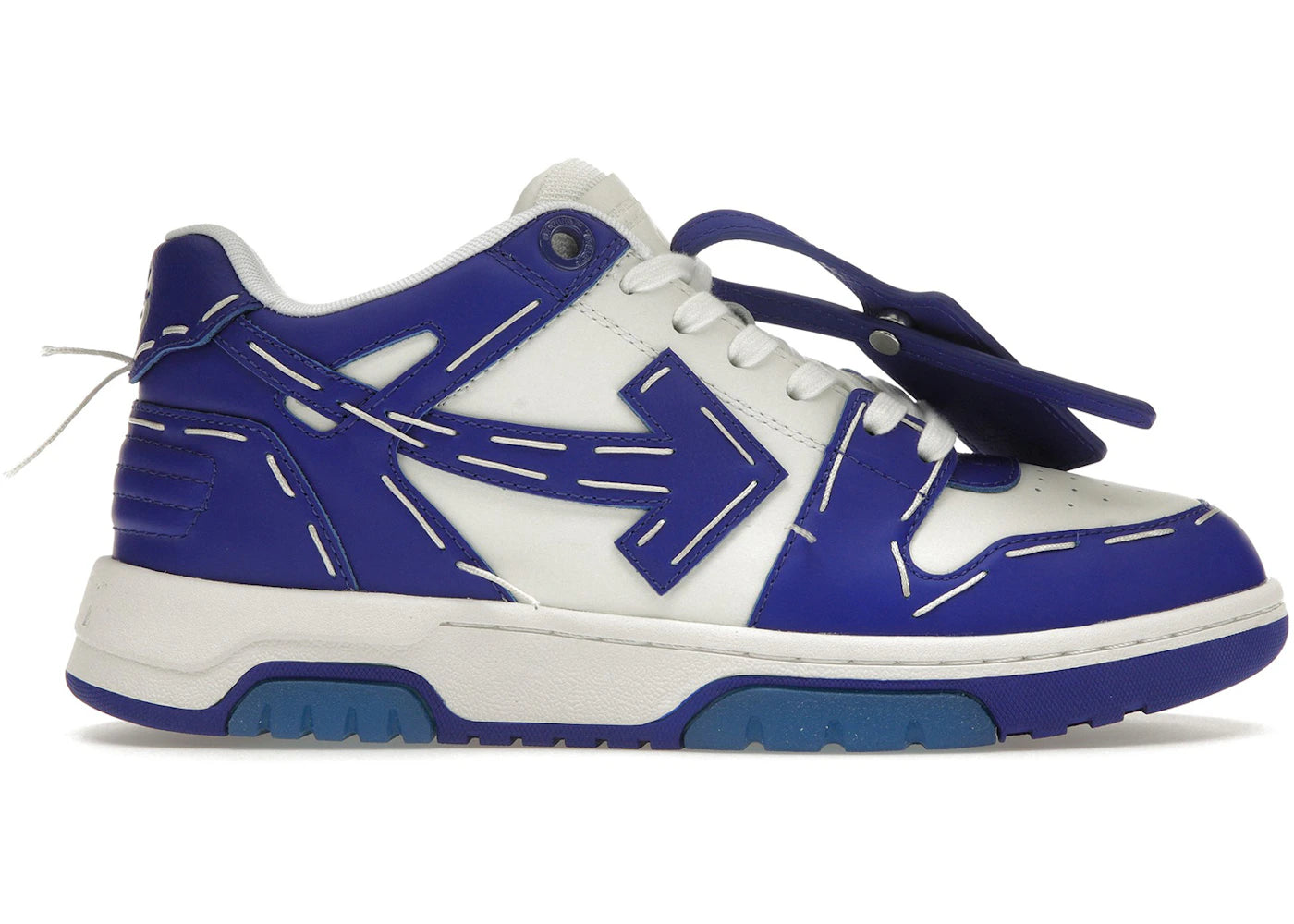 OFF-WHITE Out Of Office Sartorial Stitching White Dark Blue (Women's)