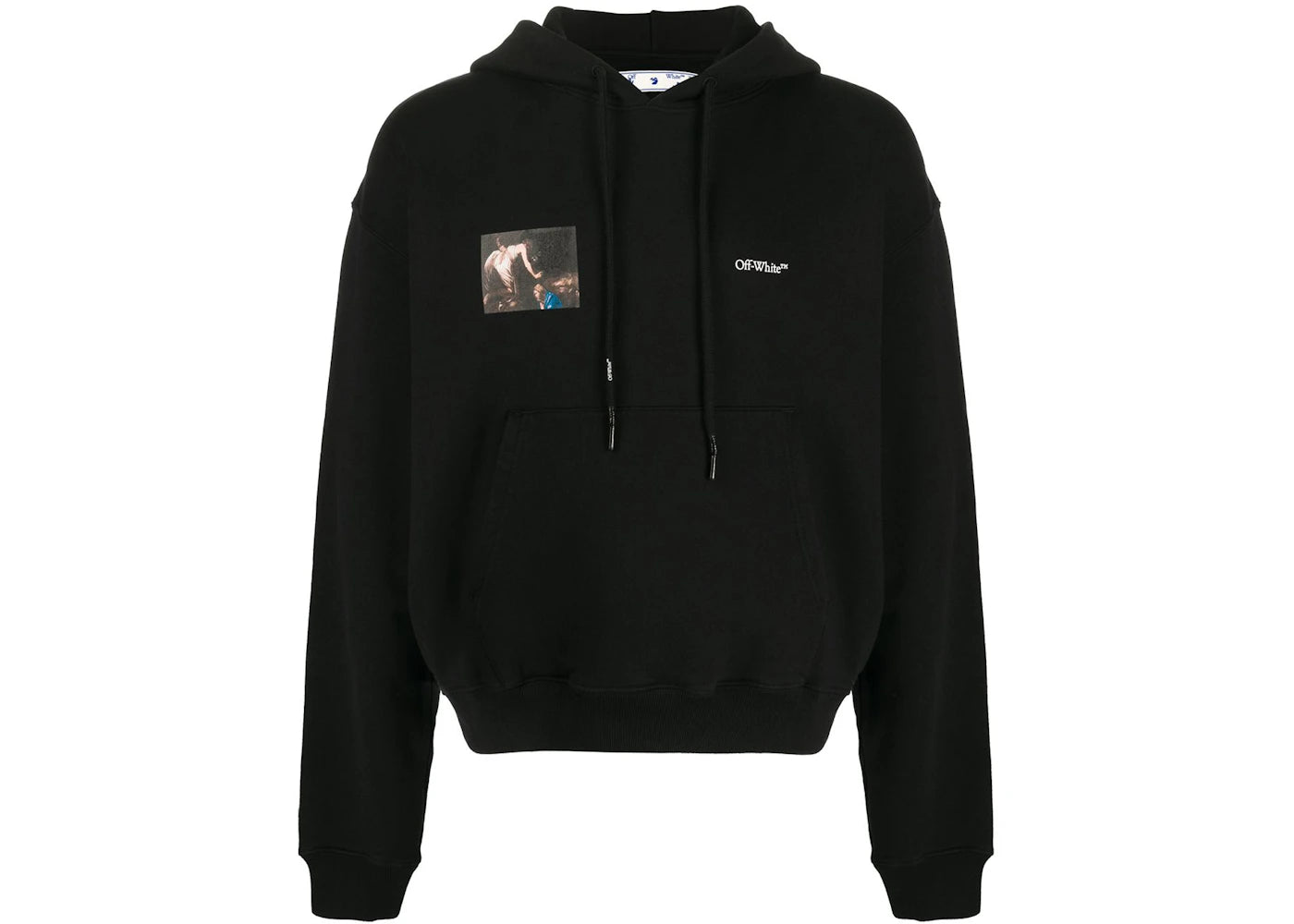 OFF-WHITE Oversize Fit Caravaggio Angel Hoodie Black/Black