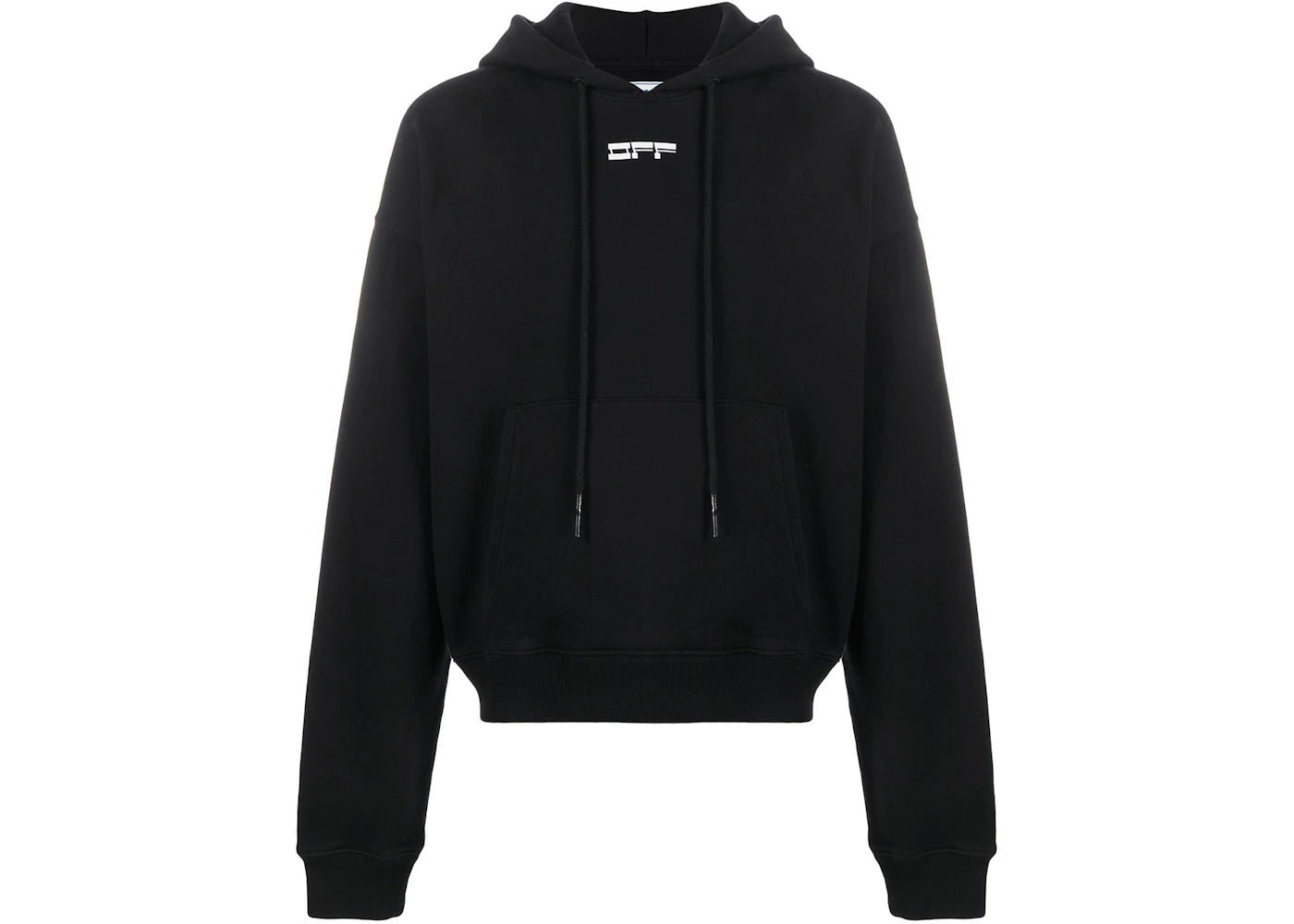 OFF-WHITE Oversize Fit Masked Face Hoodie Black/White