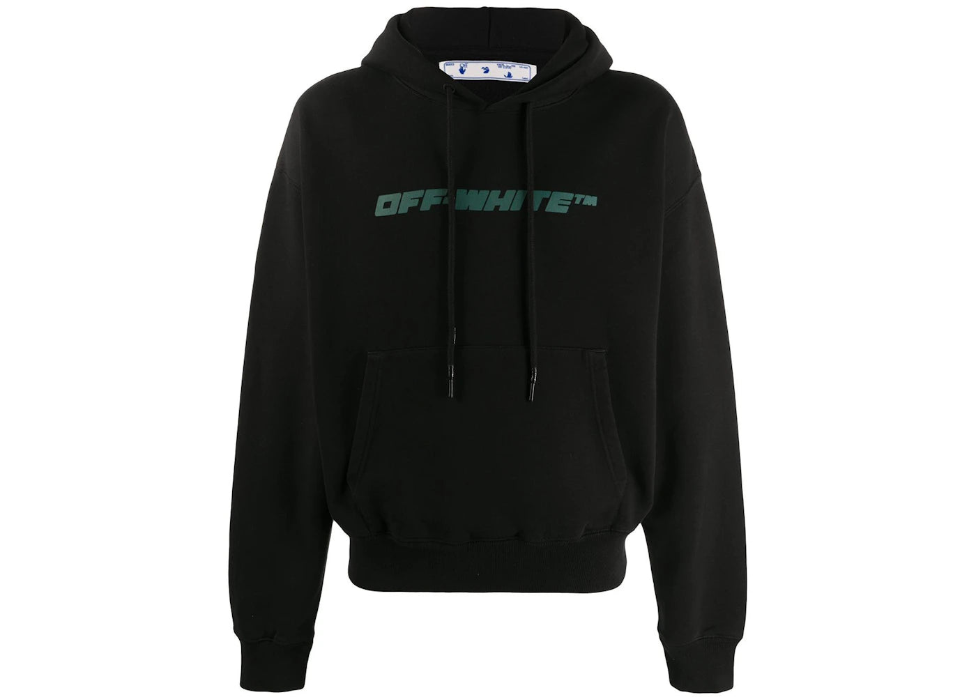 OFF-WHITE Oversize Fit Trellis Worker Hoodie Black/Green