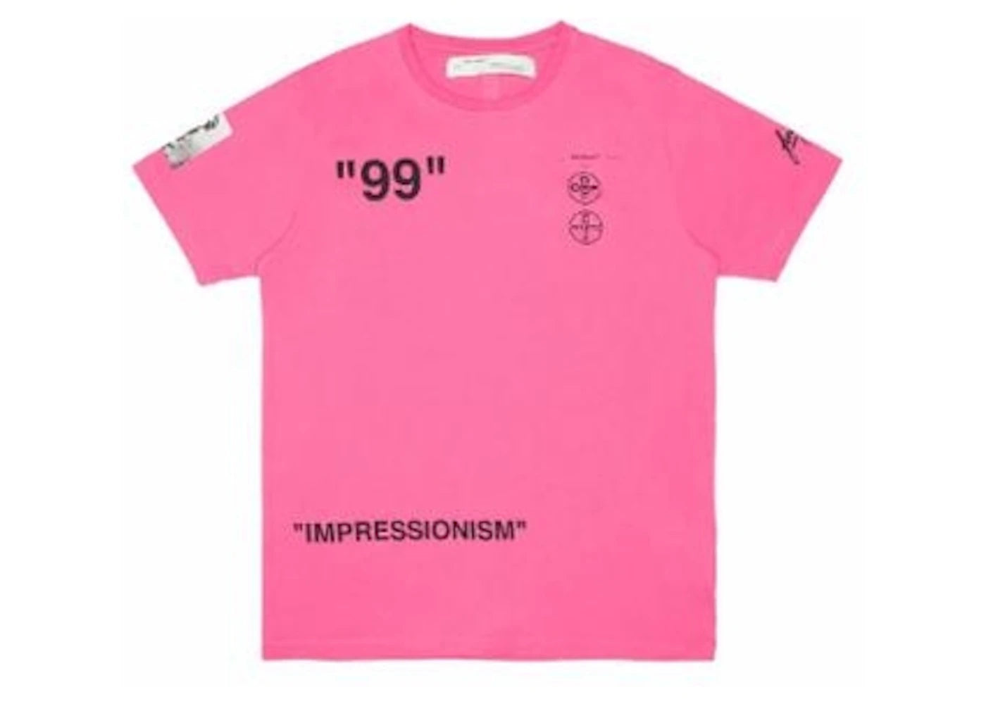 OFF-WHITE Oversized Boat Print T-shirt Pink/Black