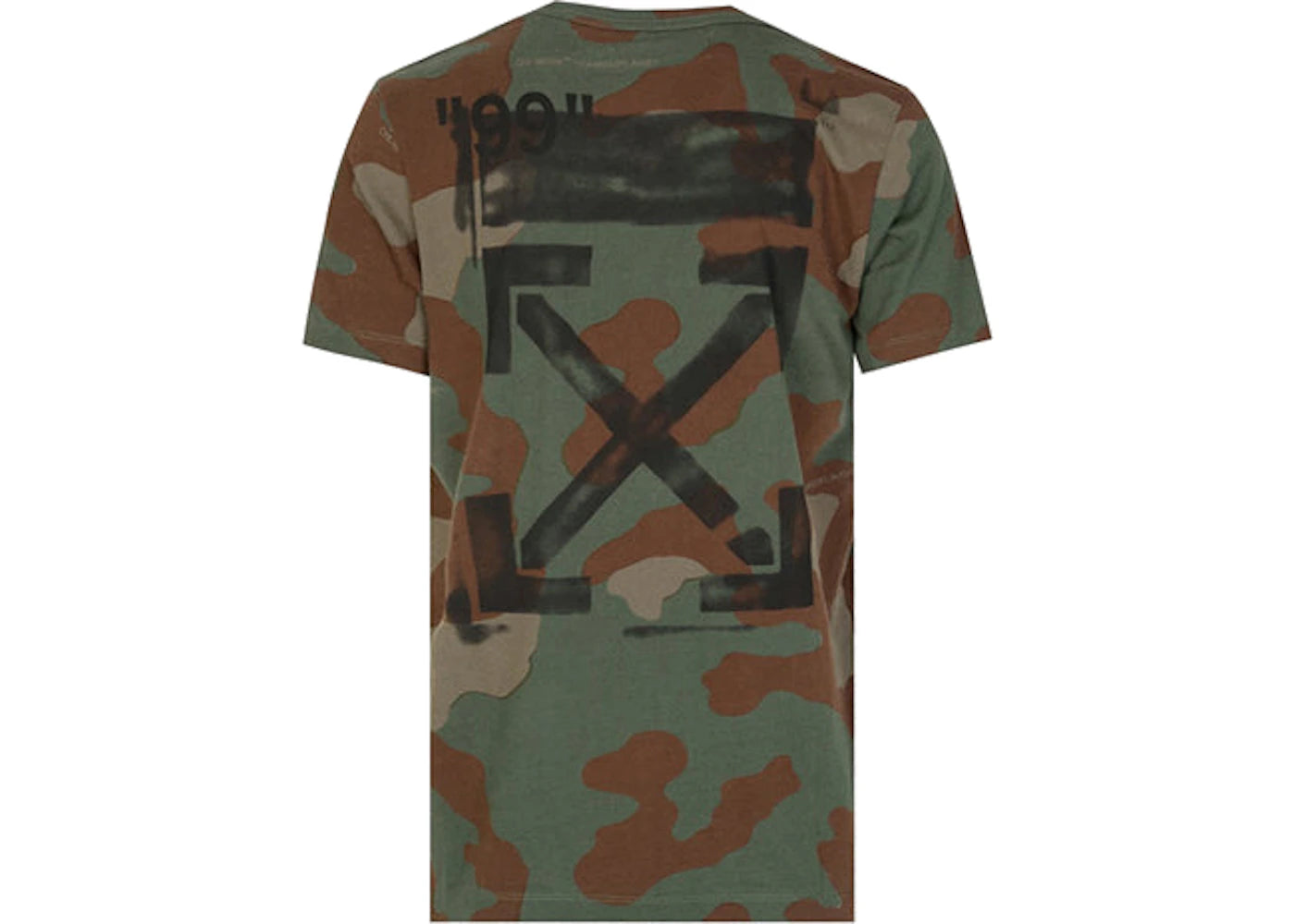 OFF-WHITE Oversized Diag Stencil T-shirt Camo/Green