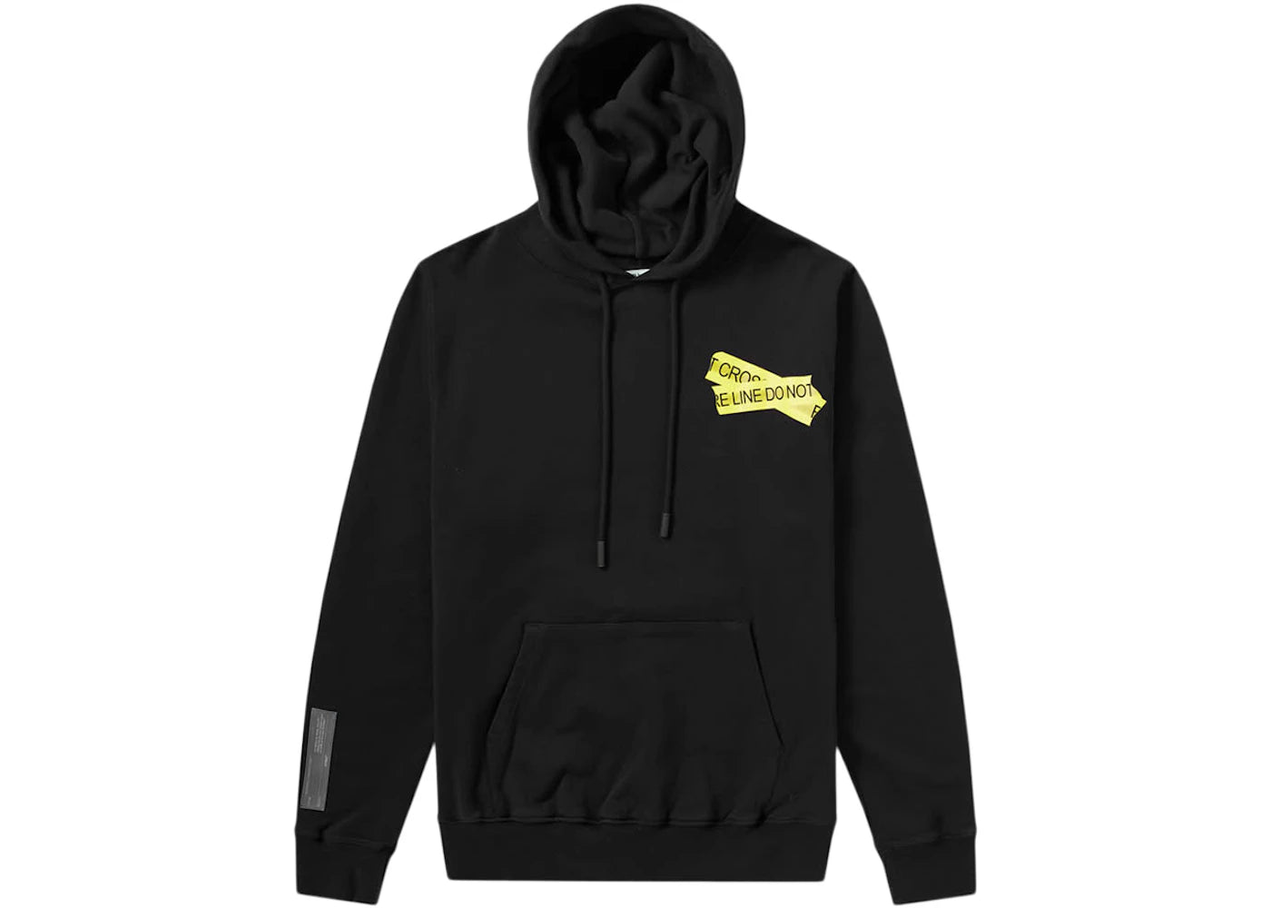 OFF-WHITE Oversized Firetape Arrow Hoodie Black/Yellow