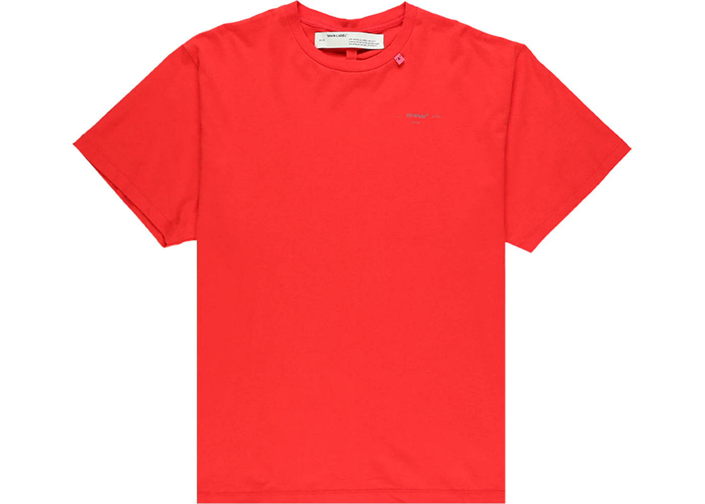 OFF-WHITE Oversized Fit Unfinished T-shirt Red/Silver