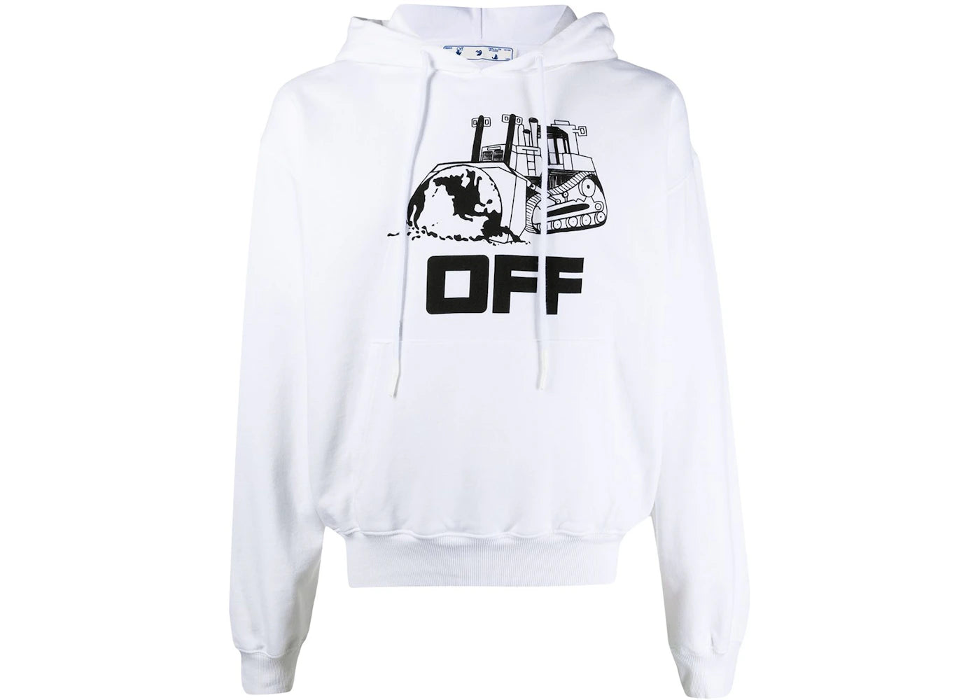 OFF-WHITE Oversized Fit World Catepilla Print Hoodie White