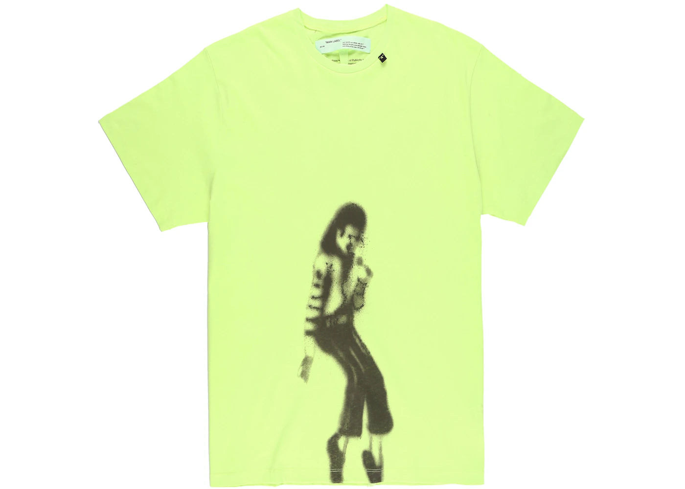 OFF-WHITE Oversized Michael Jackson Graphic Print T-shirt Fluo Yellow/Black