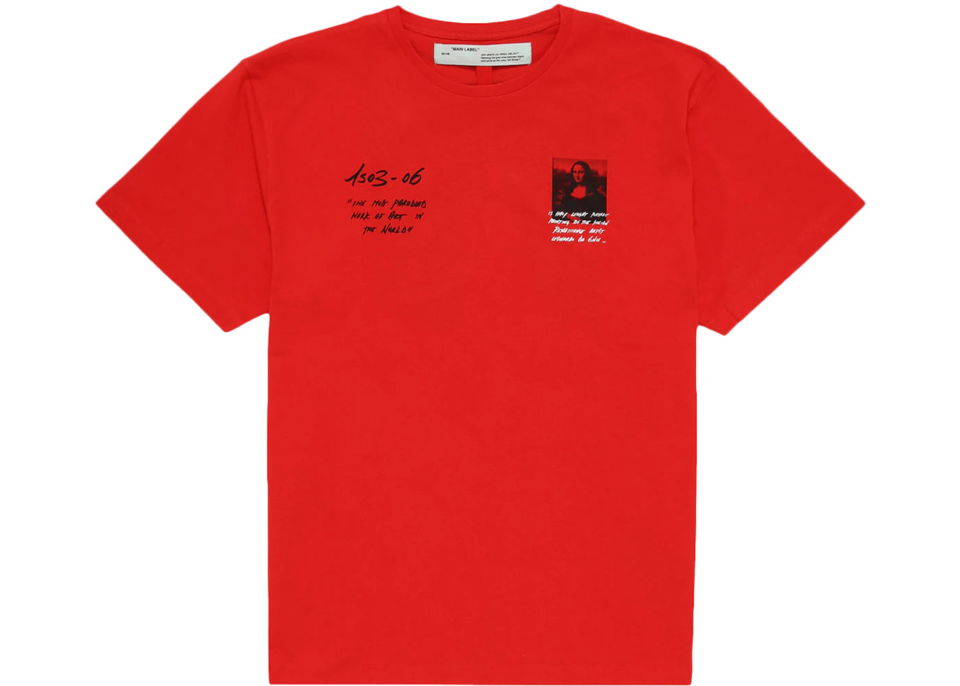 OFF-WHITE Oversized Monalisa Graphic Print T-shirt Red