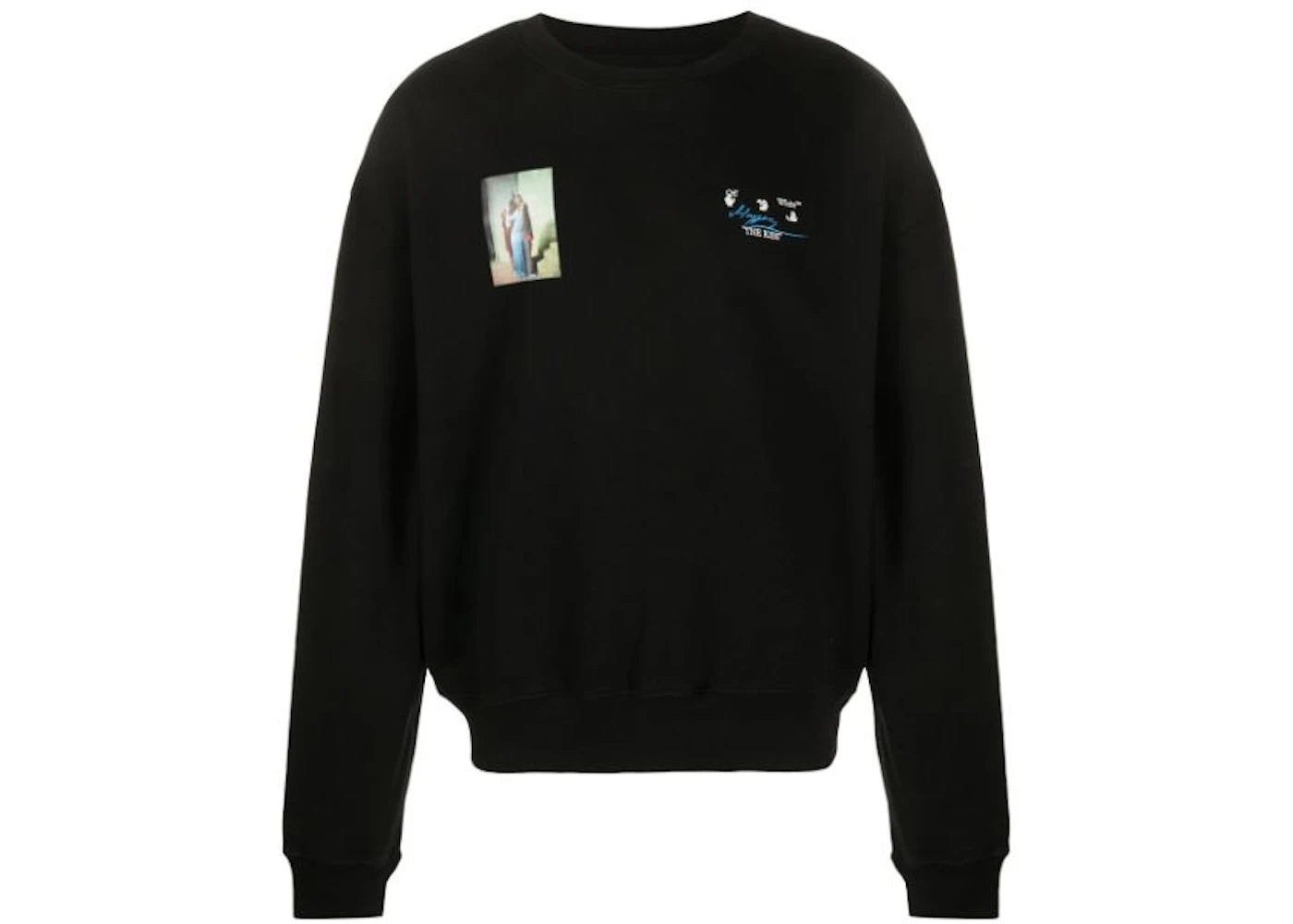 OFF-WHITE Overzied Fit The Kiss Sweatshirt Black/Beige/Light Blue