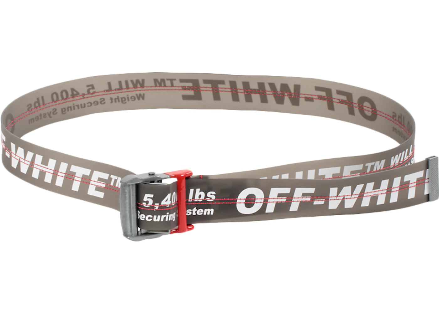 OFF-WHITE PVC Industrial Belt (SS19) Black/White