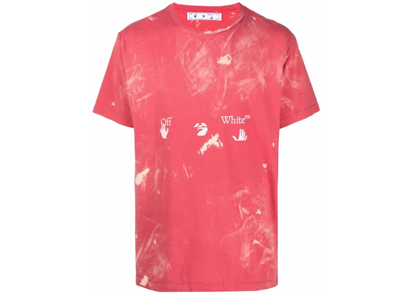 OFF-WHITE Paint Effect T-shirt Red/White