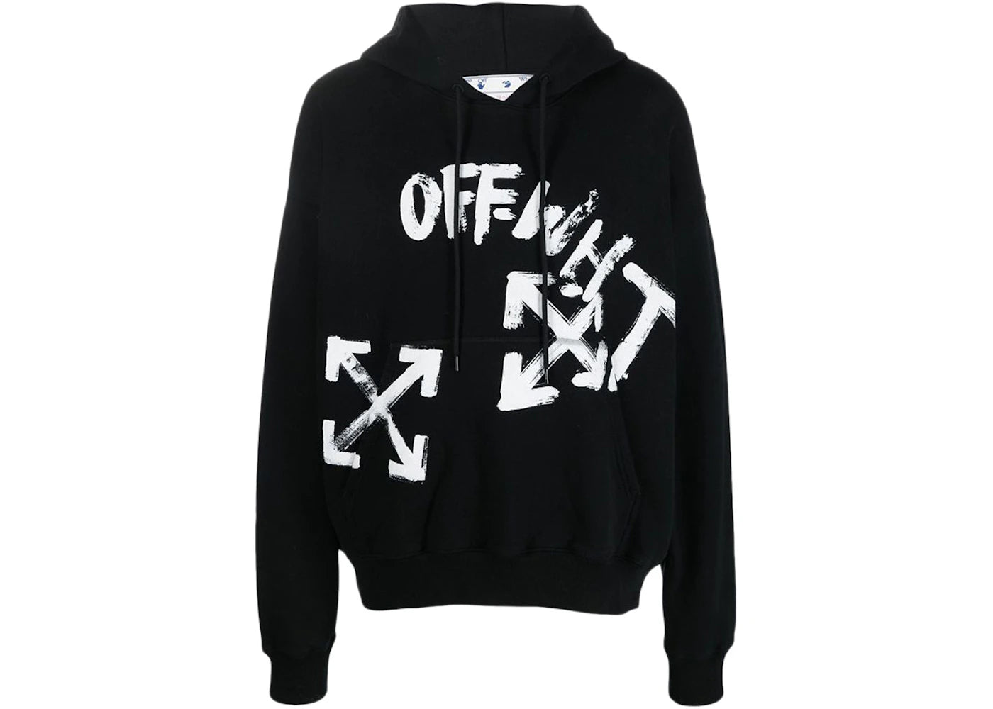 OFF-WHITE Paint Script Arrows Skate Hoodie Black/White