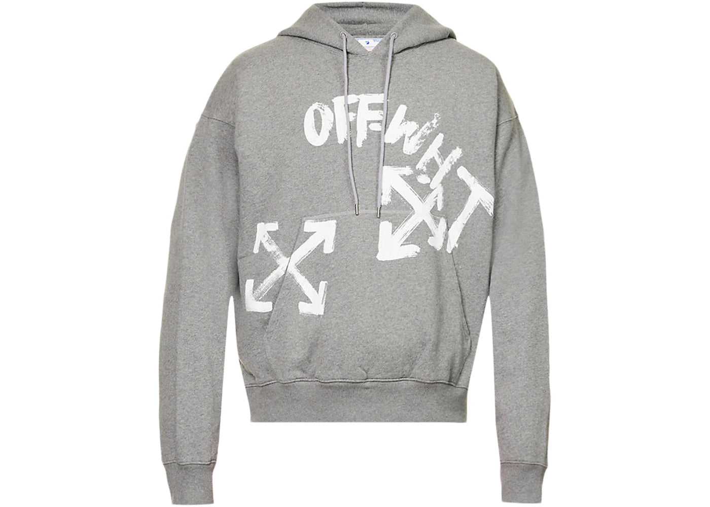 OFF-WHITE Paint Script Arrows Skate Hoodie Grey/White