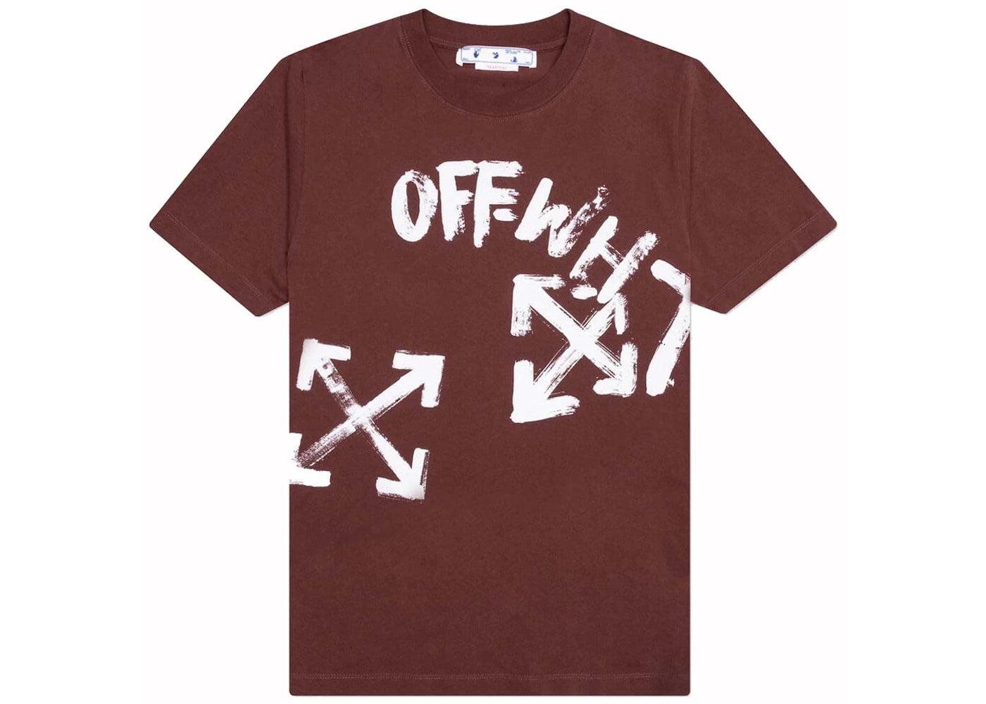 OFF-WHITE Paint Script Over Skate T-shirt Burgundy