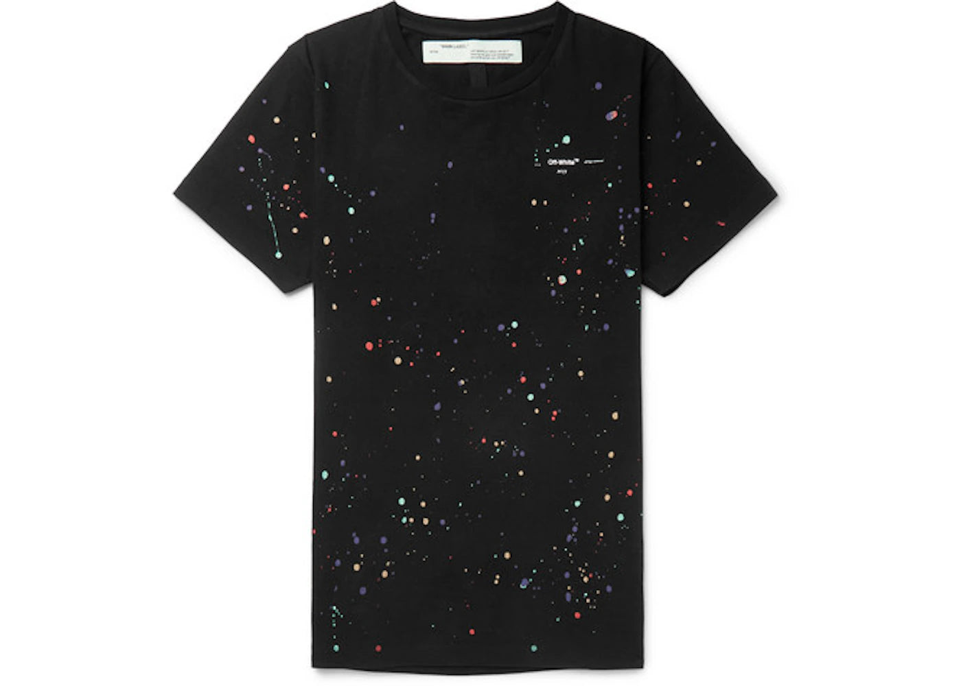 OFF-WHITE Paint Splattered T-shirt Black/Multicolor