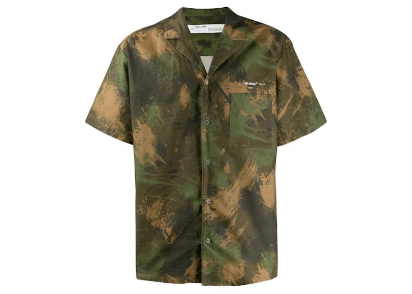 OFF-WHITE Paintbrush Camo Shirt Green