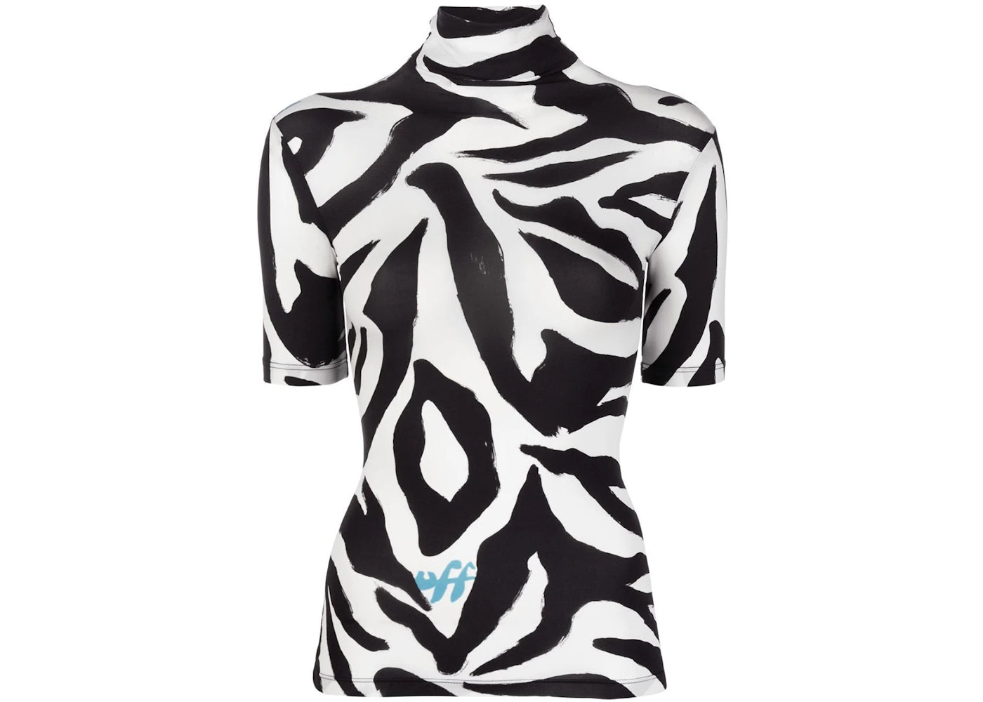 OFF-WHITE Painted Style Zebra Pattern Top Black/White