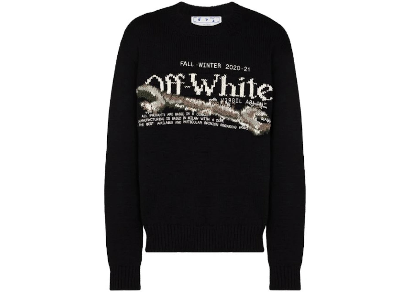 OFF-WHITE Pascal Tool Knit Sweater Black/White