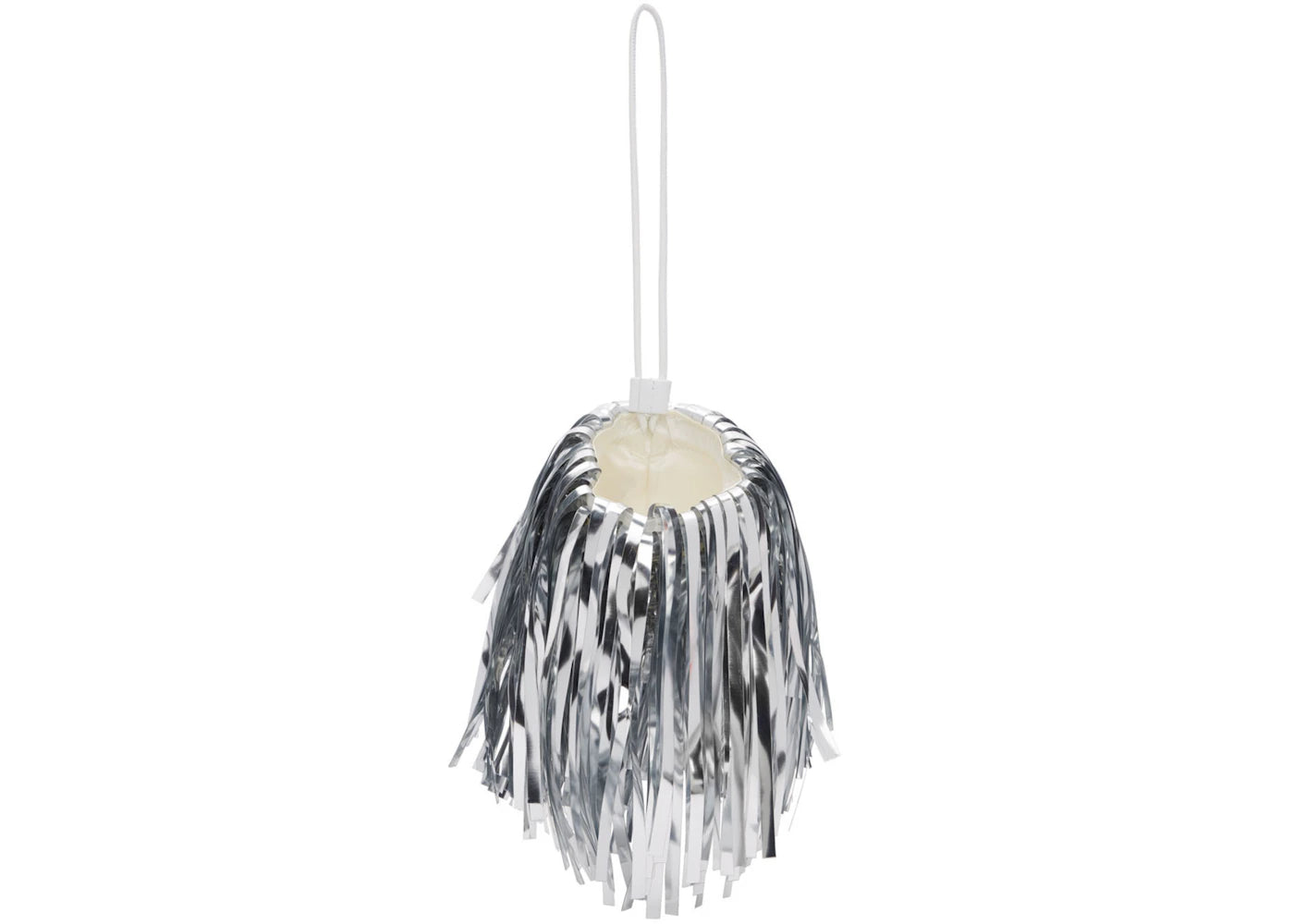 OFF-WHITE Pompom Pouch Mini Silver