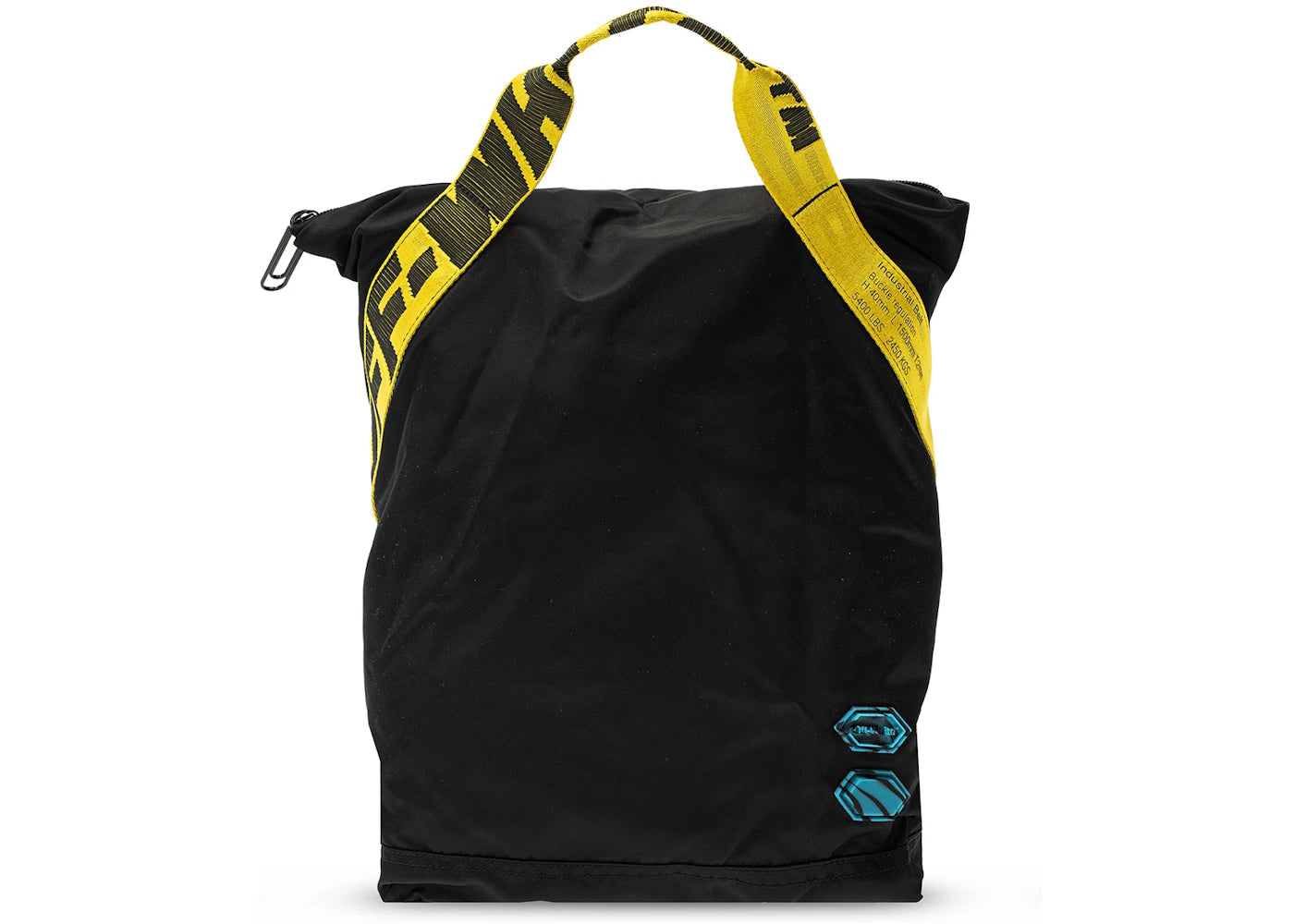 OFF-WHITE Printed Backpack Logo Applique Black/Yellow