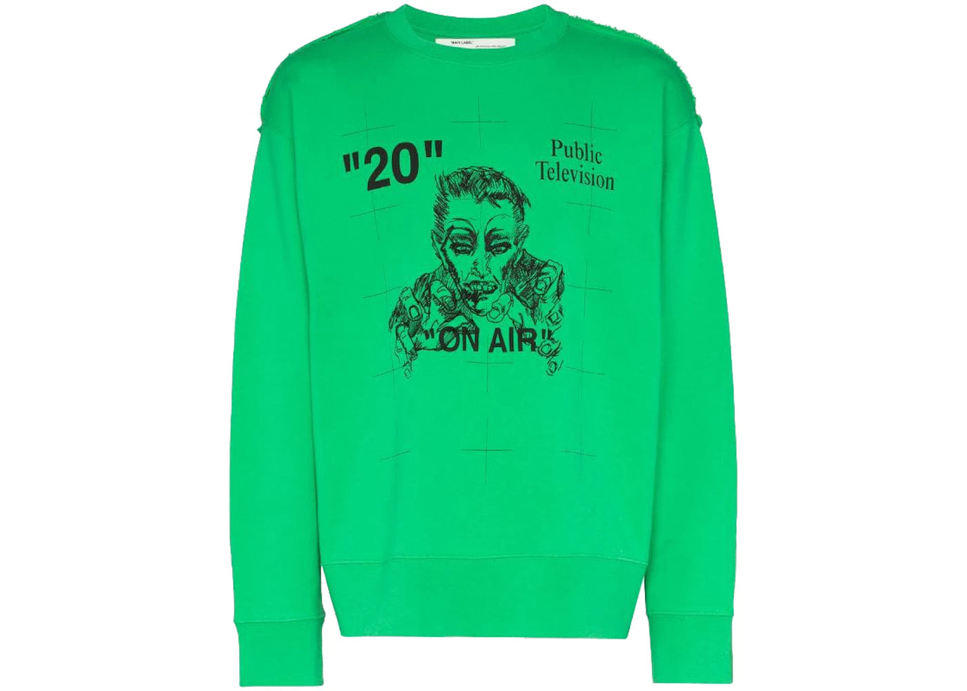 OFF-WHITE Public Television Sweatshirt Green/Black